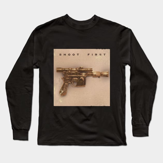 Shoot First Long Sleeve T-Shirt by TEEvsTEE